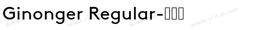 Ginonger Regular字体转换